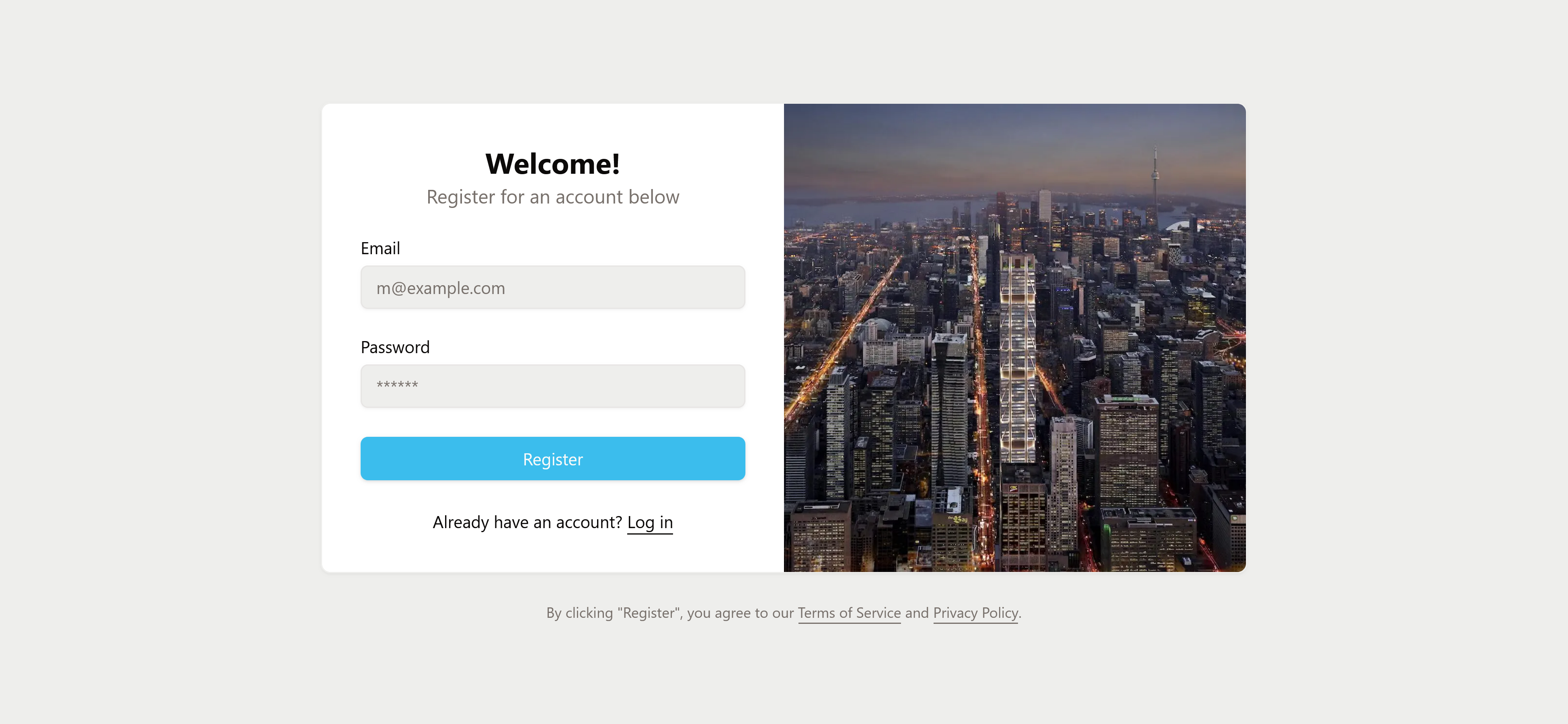 Registration Page