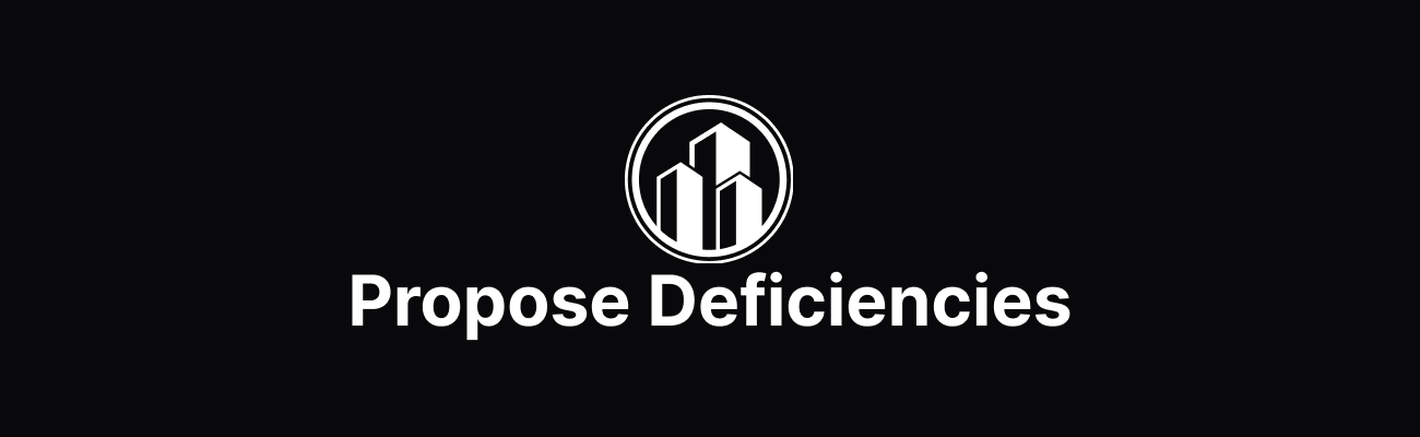 Propose Deficiency Banner